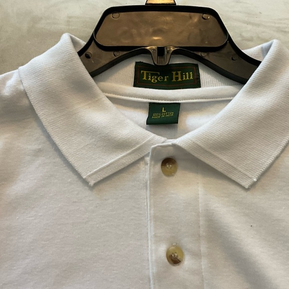 NEW Tiger Hill Mens White Polo Shirt Size Large - Picture 7 of 7